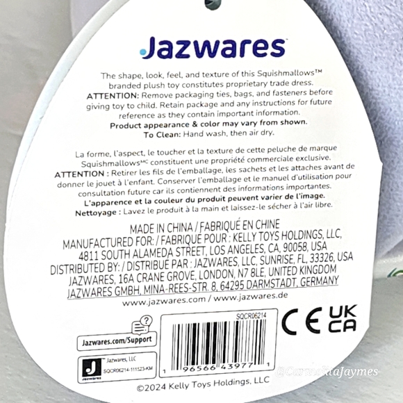 MARZIO 🐄 Blue Studded Velvet Cow Velvet Squad Original Squishmallow ☆ NWT ☆ - Picture 9 of 9